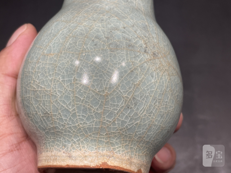 明 龙泉官粉青釉箸瓶（溪口窑） - 图8